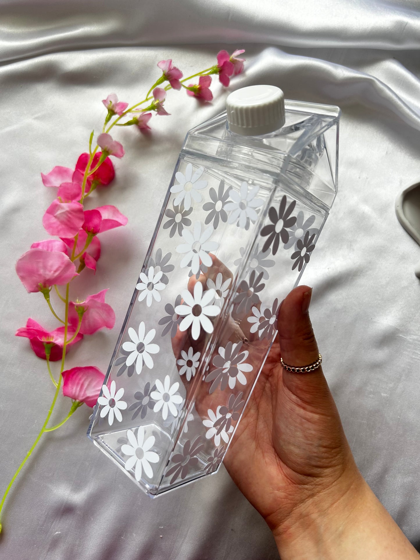 Flower milk carton bottle