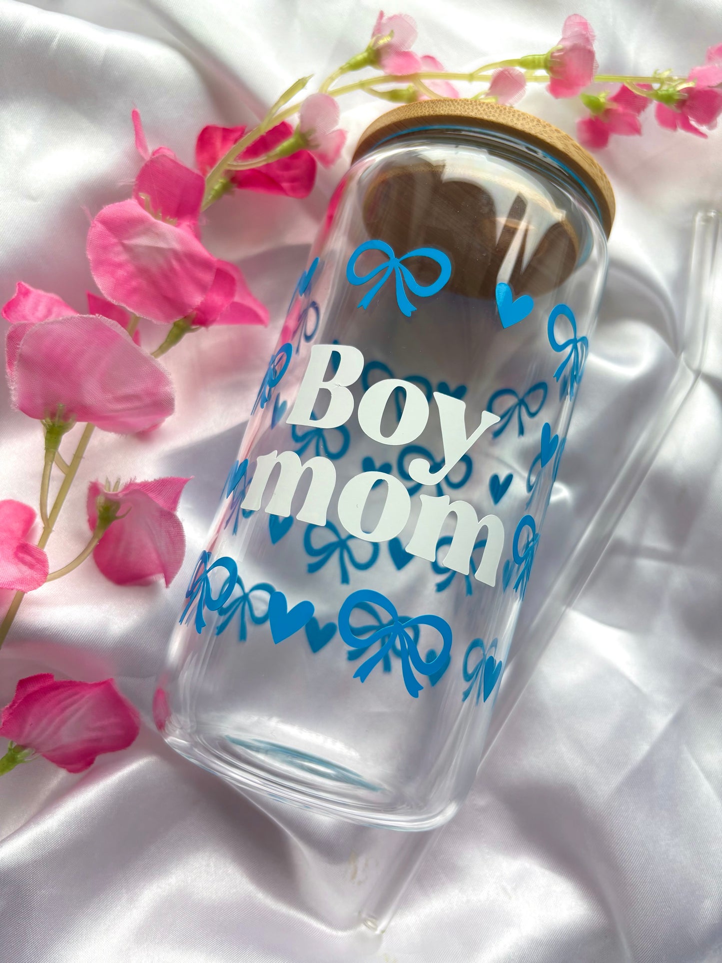 Boy / girl mom Libby glass cup