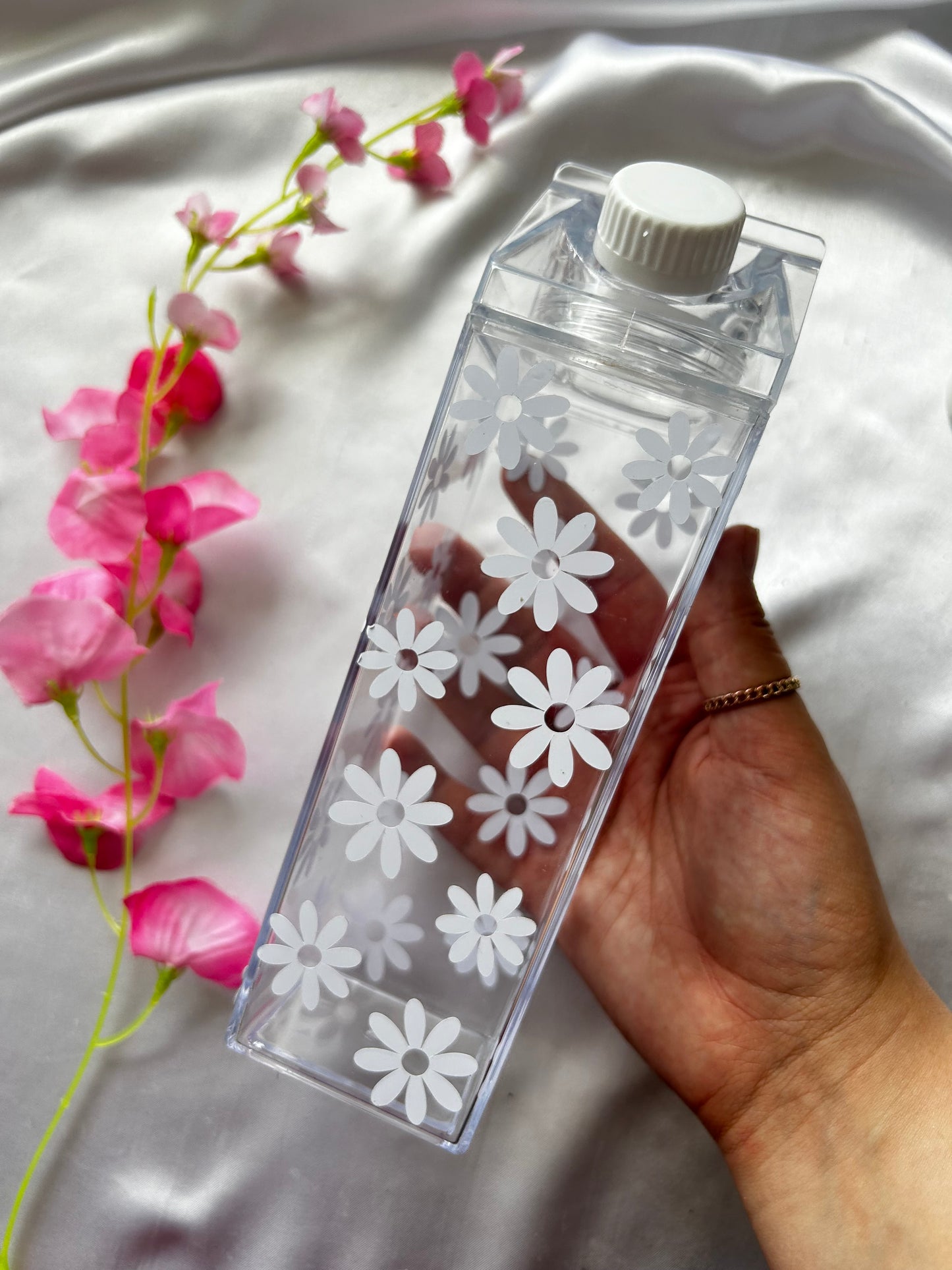 Flower milk carton bottle