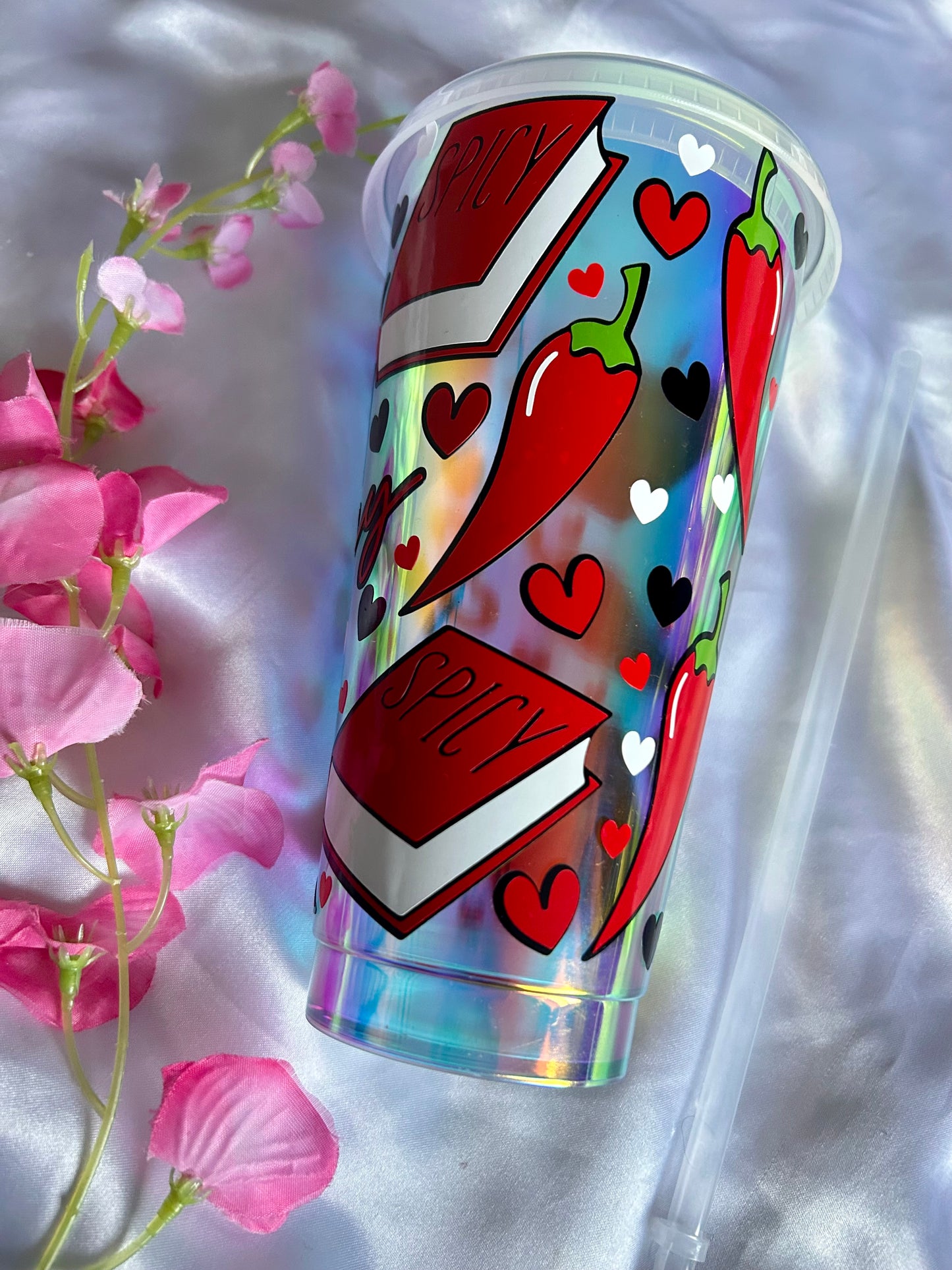 Stay spicy holographic cold cup