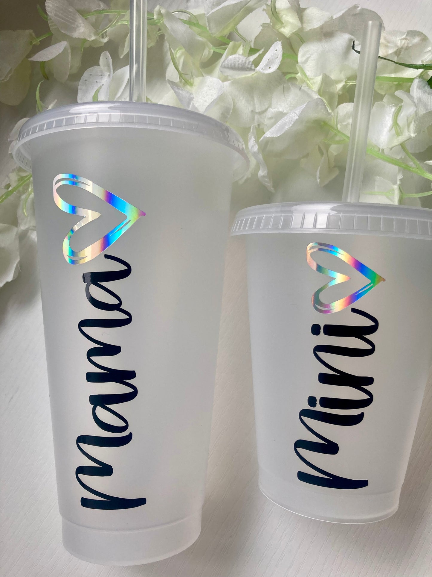 Mama and mini plastic cold cups